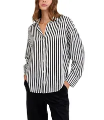 ベラダール レディース トップス シャツ ボタンダウン Bella Dahl Striped Point Collar Long Sleeve Oversized Button Down Shirtのサムネイル