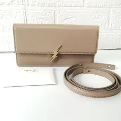 良品　アニエスベー agnes b.　2WAY　ハンドバッグ　クラッチバッグ　パーティーバッグ　ベージュ　445のサムネイル