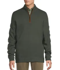ダニエル クレミュ メンズ アウター ニット・セーター Cremieux Blue Label Reversible QuarterZipullover Forest Green グリーンのサムネイル
