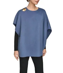 ダナキャラン レディース アウター コート ケープデザイン ウール キャップ ケープ Donna Karan Double Faced Wool Blend Gold Hardware Oversizのサムネイル
