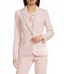 カルバンクライン レディース アウター コート ジャケット Calvin Kleinotch Lapelong Sleeve One Button Jacket Petalのサムネイル