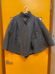 Y【Y10-25】◇ ScoLar    サイズM    スタンドカラーコート　グレー　レディースのサムネイル