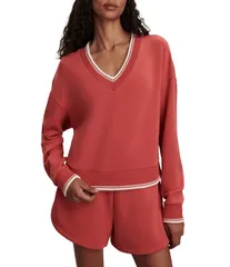 バーレイ レディース トップス Tシャツ Vネック スウェット クロップド Varley Blithe VNeck Long Sleeve Cropped Sweatshirt Baked Appleのサムネイル