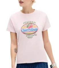 アーバンアウトフィッターズ レディース トップス シャツ BDG Urban Outfitters Italian Short Sleeve TShirt Pink ピンクのサムネイル