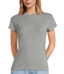 トップショップ レディース トップス シャツ ニット TOPSHOP Short Sleeveryday KnitShirt Grey グレーのサムネイル