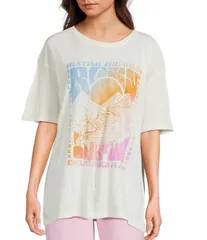 ロキシー レディース トップス シャツ Roxy Sunny Short Sleeve Oversized TShirt CloudancerSunnyのサムネイル
