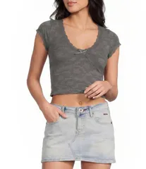 アーバンアウトフィッターズ レディース トップス シャツ ニット BDG Urban Outfitters Bella Seamless Knitop Grey グレーのサムネイル