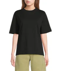 トップショップ レディース トップス シャツ TOPSHOPremium Basic Short Sleeve TShirt Black ブラックのサムネイル