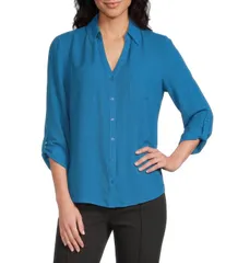 INサンフランシスコ レディース トップス シャツ IN San Francisco Point Collar 34 Sleeve Button Frontop Lagoonのサムネイル
