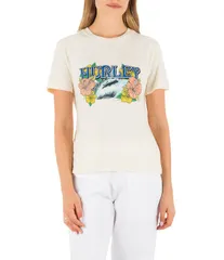 ハーレー レディース トップス シャツ フラワー柄 フラワー Hurley Tidal Tropical Floral Classic Short Sleeve TShirt OffWhite オフホのサムネイル