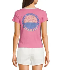 ロキシー レディース トップス シャツ Roxy Surf Life Short Sleeve Fitted Shirt Shocking Pink ピンクのサムネイル