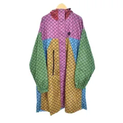 グッチ GUCCI 総柄 ナイロン ジャケット コート フード 42 マルチカラー 658179 ☆AA★のサムネイル