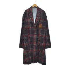 グッチ GUCCI カシミヤ チェスターコート ロング チェック ワッペン 50 グレー 575312 ☆AA★のサムネイル