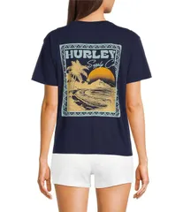 ハーレー レディース トップス シャツ キャップ ケープ グラフィック Hurley Island Scape Short Sleeve Graphic TShirt Eclipseのサムネイル