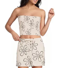 ビラボン レディース トップス シャツ プリント Billabong Keep It Simple Printed Tube Top White Cap ホワイトのサムネイル
