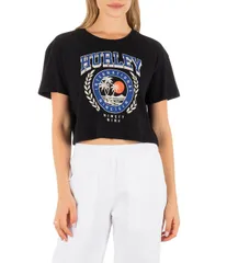 ハーレー レディース トップス シャツ クロップド Hurley Academy Boxy Short Sleeve Cropped TShirt Black ブラックのサムネイル
