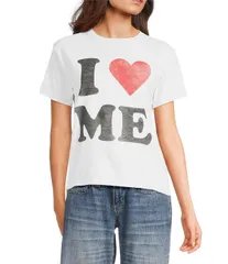 アーバンアウトフィッターズ レディース トップス シャツ クルーネック BDG Urban Outfitters I Heart Me Crew Neck Short Sleeve TShirt Whのサムネイル