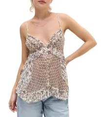 アーバンアウトフィッターズ レディース トップス シャツ Vネック プリント ノースリーブ BDG Urban Outfitters Clara Printed VNeck Sleeveless Buのサムネイル