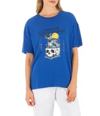 ハーレー レディース トップス シャツ Hurley Skulltide Short Sleeve Boyfriend TShirt Hydroのサムネイル