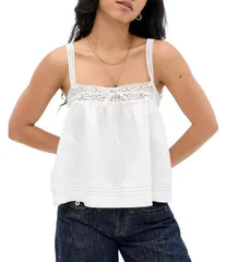 アーバンアウトフィッターズ レディース トップス シャツ BDG Urban Outfitters Lumi Woven Babydoll Cami White ホワイトのサムネイル