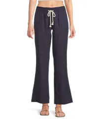 ロキシー レディース ボトムス カジュアルパンツ ワイドレッグ リネン Roxy Oceanside Linen Blend Wide Leg Pants Mood Indigo インディゴのサムネイル