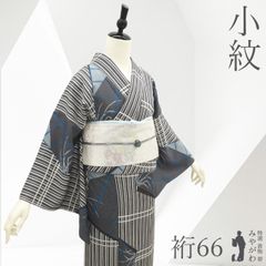 レア柄！くじら柄 鯨柄 絵羽柄浴衣 綿 濃紺 大人浴衣 波 夏着物