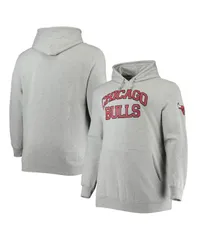 ミッチェルネス メンズ アウター パーカー・スウェット トール パーカー Mitchell Ness Mens Heather Gray Chicago Bulls Hardwood Classicsのサムネイル
