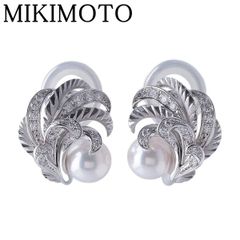 mikimoto Feather Collectionイアリング ほぼ新品 - メルカリ