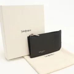 SAINT LAURENT サンローラン フラグメント ジップポーチ 609362 コインケース カーフ【中古】 レディースのサムネイル