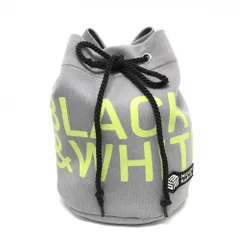 【美品】ブラックアンドホワイト カートバッグ グレー×ライトグリーン系 巾着 成田美寿々 ゴルフ Black＆Whiteのサムネイル