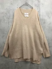 OPAQUE.CLIP オペークドットクリップ FILIVIVI・フィルビビ 洗える ミドルゲージVネック ニット セーター size38/M/ライトベージュ ◆■ レディースのサムネイル