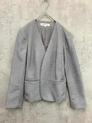 NATURAL BEAUTY BASIC ナチュラルビューティーベーシック 017-8255032 カラーレス ジャケット sizeS/グレー ■■ レディース