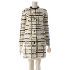 ルイヴィトン 16AW ウール混 総柄 ノーカラー ニット コート アウター ワンピース RW162W ホワイト系 マルチカラー XS【中古】のサムネイル