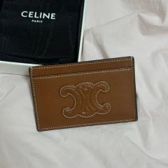 美品希少カラー セリーヌ トリオンフ ウォレット 財布 グリーンクレイ