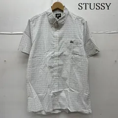 ステューシー 90s 紺タグ USA製 ロゴ 刺繍 チェック シャツ メンズ L ISItems【USED】【古着】【中古】50160596