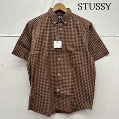 即完売モデル】ステューシー☆ロゴタグ 人気デザイン チェック半袖