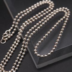 シルバー925/ボールチェーン/約43cm/ボール2.5mm /新品/8.3g - メルカリ