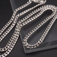 silver 925 6面ダブル 喜平 ネックレス チェーン 印台 マイアミ