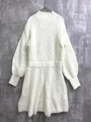 新品 SENSE OF PLACE センスオブプレイス アーバンリサーチ AH37-26H103 HEYUMM ウエストマークニット ワンピース sizeONE/白 ◆■ レディースのサムネイル