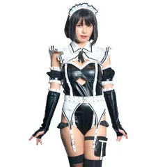 クリアストーン(Clearstone) サイバーイリス コスプレ ハロウィン レオタードメイド レディース ブラック のサムネイル