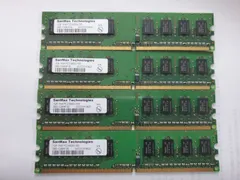 PC2-6400U 1GB×4枚 （4GB）DDR2メモリー 未使用バルク品のサムネイル