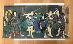七福神の豪華な文化刺繍アート 特大サイズ ハンドメイド 開運 七福神の
