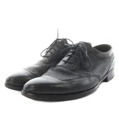 ボッテガヴェネタ BOTTEGA VENETA ビジネスシューズ メッシュ レザー 41 黒 ブラック /AN7 ☆AA★のサムネイル