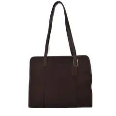 コーチ COACH トートバッグ ハンドバッグ スクエア ロゴチャーム 茶 ブラウン