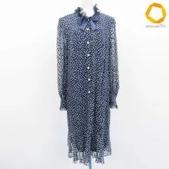 キミジマ kimijima ヴィンテージ ワンピース ロング ドット レース リボン パールボタン 総柄 レディース [a1014076]のサムネイル