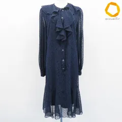 キミジマ kimijima ヴィンテージ ワンピース ロング フリル リボン デザインボタン 総デザイン レディース [x1014077]のサムネイル