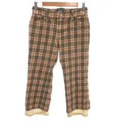 バーバリーブルーレーベル BURBERRY BLUE LABEL レイヤードパンツ ベージュ 38 ノバチェック 長ズボン クロップド丈  /IL ■GY74