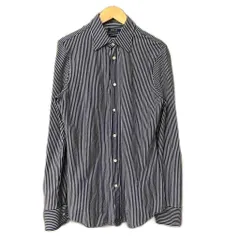 ポロ バイ ラルフローレン Polo by Ralph Lauren ニットドレスシャツ ストライプ 長袖 ネイビー Mのサムネイル