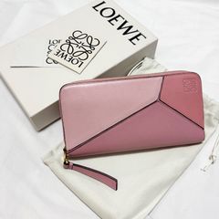 NH86 ロエベ 極美品 リピートアナグラム フラップ長財布 エンボス 