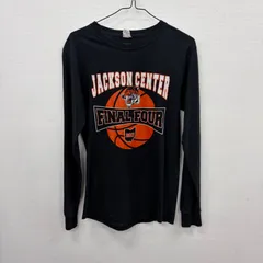 Y818 JERZEES ロンT S 黒 両面プリント スポーツ ジャージーズ 古着卸 アメリカ仕入のサムネイル
